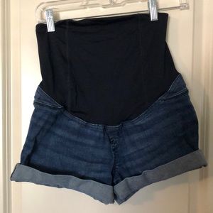 Maternity jean shorts